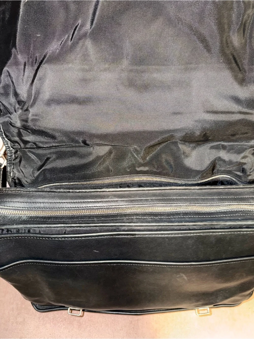 Coach Black Leather Messenger Bag - Men